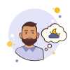 bubbles style night man icon