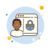 bubbles style mann fensterschloss icon