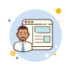 bubbles style man window icon