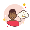 bubbles style man in red shirt chemical test tube icon