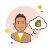 bubbles style man with sd icon