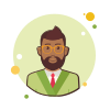 bubbles style business man with beard icon