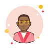 bubbles style man in pink jacket icon