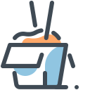 pastel color style chinese noodle icon