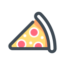 pastel color style 이탈리안 피자 icon