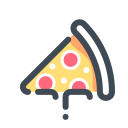 pastel color style 식품 패스트 푸드 street food 10 icon