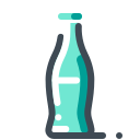 pastel color style brauseflasche icon