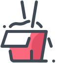 pastel color style 중국 볶음밥 icon