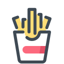 pastel color style fries icon
