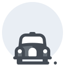 pastel color style london cab front view icon