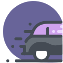 pastel color style cab left icon