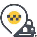 pastel color style cab stand icon