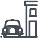 pastel color style cab icon