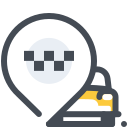 pastel color style taxi rank icon