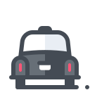 pastel color style cab back view icon