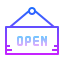 gradient style open sign icon