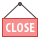 office m style close sign icon