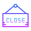 gradient style close sign icon
