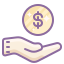 cute color style get cash icon
