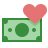 color style love for money icon