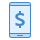 blue ui style mobile payment icon
