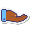 stickers style palm up hand 2 skin type 3 icon