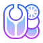 gradient style fish and vegetables icon