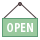office m style open sign icon