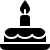 ios 17 filled style birthday cake icon