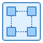 blue ui style tecnología blockchain icon