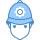 blue ui style british police officer icon