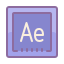 cute color style adobe after effects icon