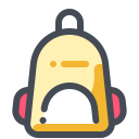 pastel color style kinder rucksack icon