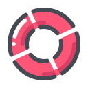 pastel color style safety float icon