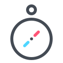 pastel color style pocket compass icon