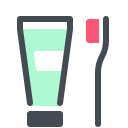 pastel color style 치아 청소 키트 icon