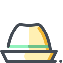 pastel color style tourists hat icon