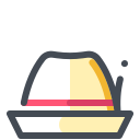 pastel color style hat icon