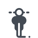 pastel color style bike front view icon