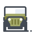 pastel color style jeep icon