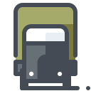 pastel color style long haul truck icon