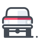 pastel color style pickup front view icon