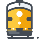 pastel color style tram icon