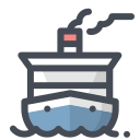 pastel color style water transportation icon