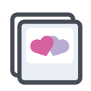 pastel color style wedding photo icon