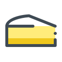 pastel color style stück zitronenkuchen icon