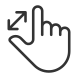zoom in touch icon