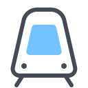 pastel color style tram icon