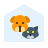 color style animal shelter icon