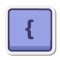 ключ-левая фигурная скобка icon